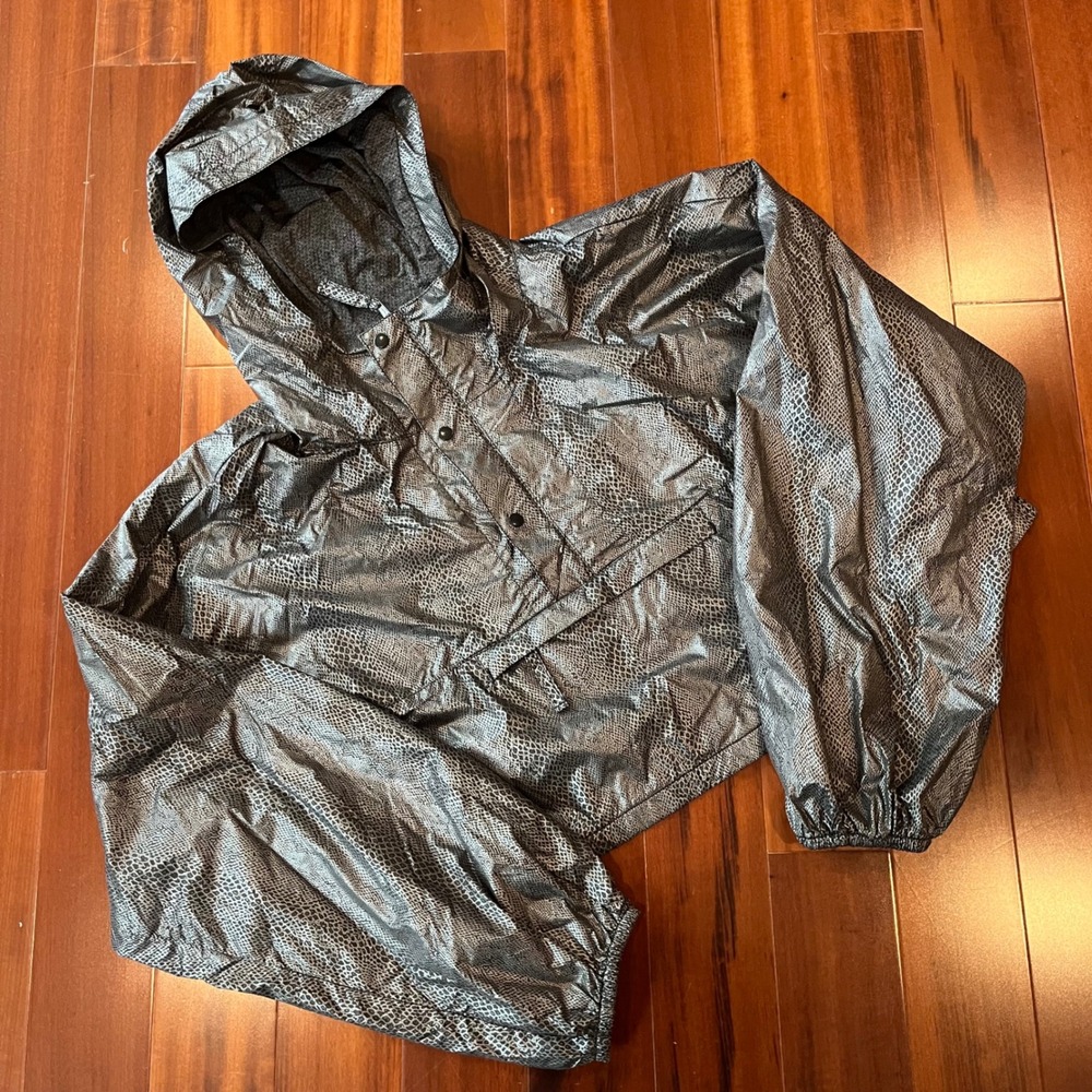 FP Movement Windbreaker Jacket Free People Snakeskin Print Pullover Active Small
